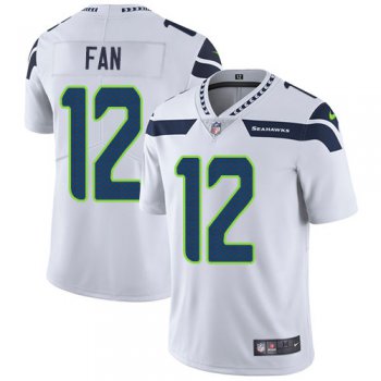 Nike Seattle Seahawks #12 Fan White Men's Stitched NFL Vapor Untouchable Limited Jersey