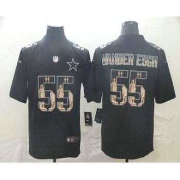 Men's Dallas Cowboys #55 Leighton Vander Esch 2019 Black Statue Of Liberty Stitched NFL Nike Limited Jersey