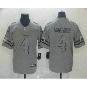 Men's Houston Texans #4 Deshaun Watson 2019 Gray Gridiron Vapor Untouchable Stitched NFL Nike Limited Jersey