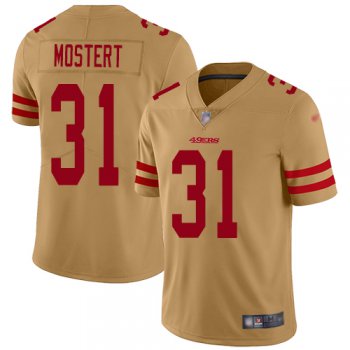 Men's San Francisco 49ers Gold Limited #31 Raheem Mostert Football Inverted Legend Jersey