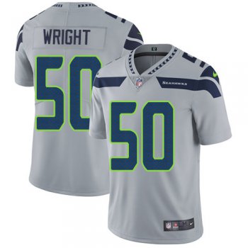 Men's Seattle Seahawks #50 K.J. Wright Grey Nike NFL Alternate Vapor Untouchable Limited Jersey