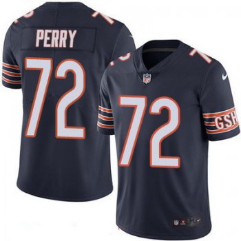 Men's Chicago Bears #72 William Perry Navy Blue 2016 Color Rush Stitched NFL Nike Limited Jersey
