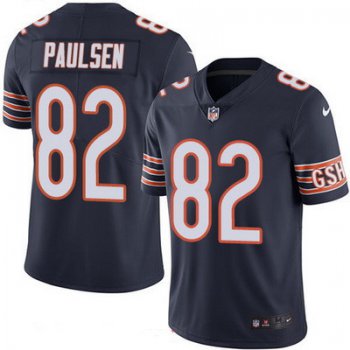 Men's Chicago Bears #82 Logan Paulsen Navy Blue 2016 Color Rush Stitched NFL Nike Limited Jersey