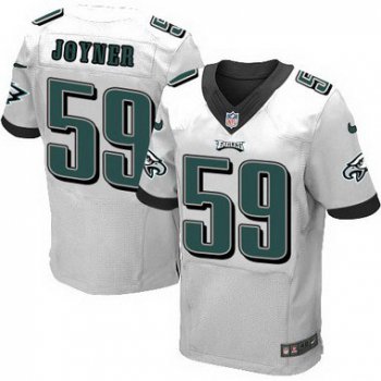 Philadelphia Eagles #59 Seth Joyner White Retired Player NFL Nike Elite Jersey