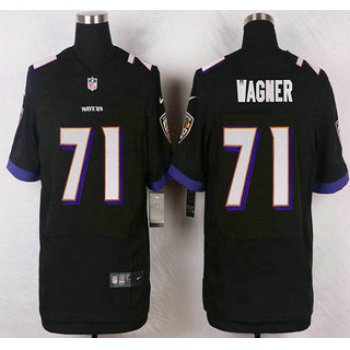 Baltimore Ravens #71 Rick Wagner Black Alternate NFL Nike Elite Jersey