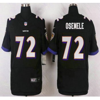 Baltimore Ravens #72 Kelechi Osemele Black Alternate NFL Nike Elite Jersey