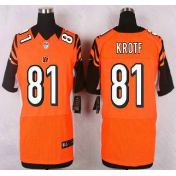 Cincinnati Bengals #81 Tyler Kroft Orange Alternate NFL Nike Elite Jersey