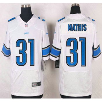 Detroit Lions #31 Rashean Mathis White Road NFL Nike Elite Jersey
