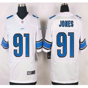 Detroit Lions #91 Jason Jones White Road NFL Nike Elite Jersey