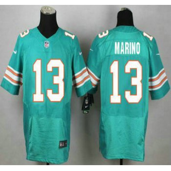 Miami Dolphins #13 Dan Marino Aqua Green Alternate 2015 NFL Nike Elite Jersey