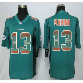 Miami Dolphins #13 Dan Marino Aqua Green Strobe 2015 NFL Nike Fashion Jersey
