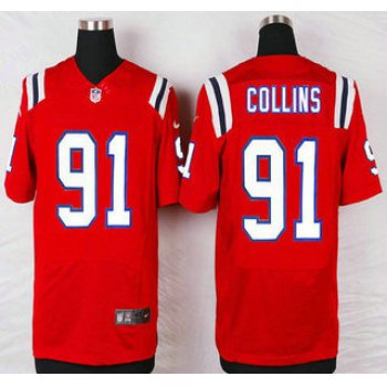New England Patriots #91 Jamie Collins Red Alternate NFL Nike Elite Jersey