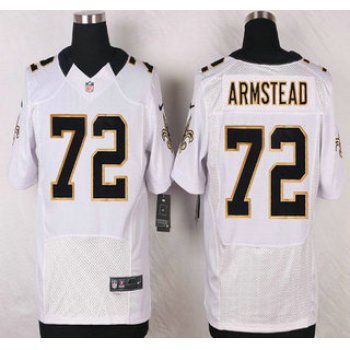 New Orleans Saints #72 Terron Armstead White Road NFL Nike Elite Jersey