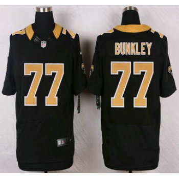 New Orleans Saints #77 Brodrick Bunkley Black Team Color NFL Nike Elite Jersey
