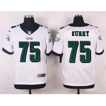 Philadelphia Eagles #75 Vinny Curry White Road NFL Nike Elite Jersey