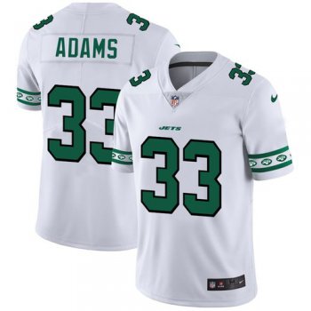 New York Jets #33 Jamal Adams Nike White Team Logo Vapor Limited NFL Jersey