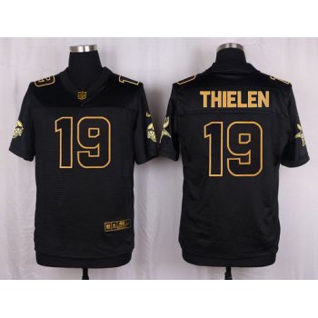 Nike Vikings #19 Adam Thielen Black Men's Stitched NFL Elite Pro Line Gold Collection Jersey