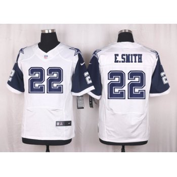 Men's Dallas Cowboys #22 Emmitt Smith Nike White Color Rush 2015 NFL Elite Jersey
