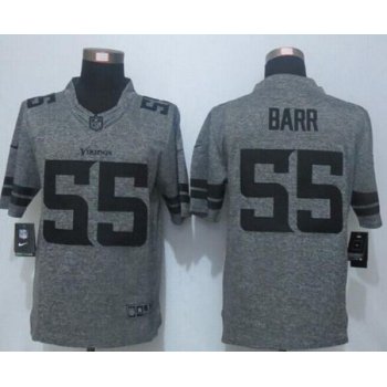 Men's Minnesota Vikings #55 Anthony Barr Nike Gray Gridiron 2015 NFL Gray Limited Jersey