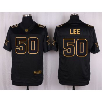 Nike Cowboys #50 Sean Lee Black Men's Stitched NFL Elite Pro Line Gold Collection Jersey