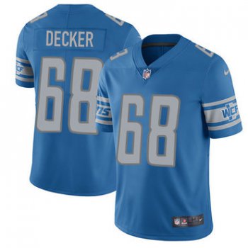 Nike Lions #68 Taylor Decker Blue Team Color Men's Stitched NFL Limited Jersey