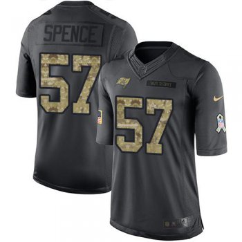 Nike Tampa Bay Buccaneers #57 Noah Spence Black Men's Stitched NFL Limited 2016 Salute to Service Jersey
