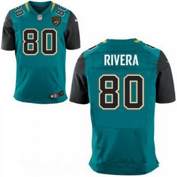 Men's Jacksonville Jaguars #80 Mychal Rivera Teal Green Team Color Stitched NFL Nike Elite Jersey