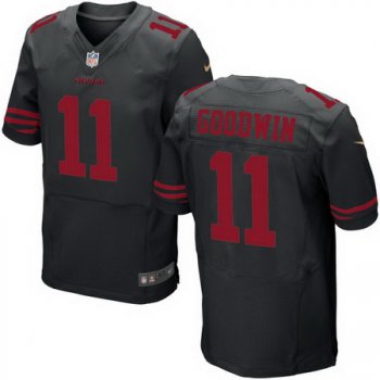 Men's San Francisco 49ers #11 Marquise Goodwin Black Alternate Stitched NFL Nike Elite Jersey