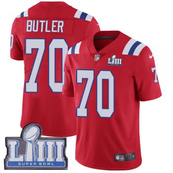 #70 Limited Adam Butler Red Nike NFL Alternate Men's Jersey New England Patriots Vapor Untouchable Super Bowl LIII Bound