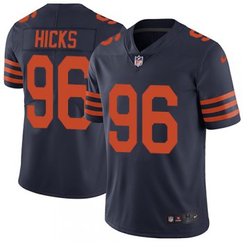 Men's Nike Chicago Bears #96 Akiem Hicks Navy Blue Alternate Stitched NFL Vapor Untouchable Limited Jersey