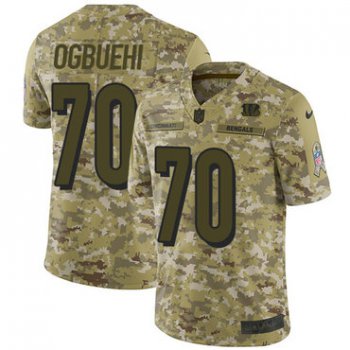 Nike Bengals #70 Cedric Ogbuehi Camo Men's Stitched NFL Limited 2018 Salute To Service Jersey