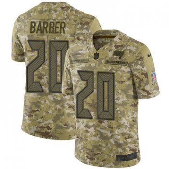 Nike Buccaneers #20 Ronde Barber Camo Men's Stitched NFL Limited 2018 Salute To Service Jersey
