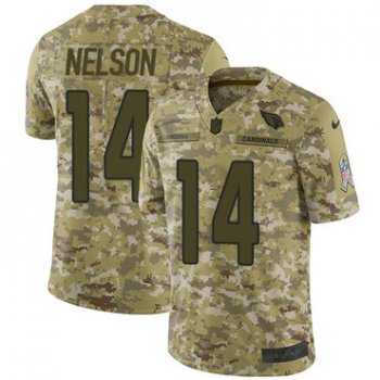 Nike Cardinals #14 J.J. Nelson Camo Men's Stitched NFL Limited 2018 Salute to Service Jersey