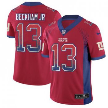 Nike New York Giants #13 Odell Beckham Jr Red Alternate Men's Stitched NFL Limited Rush Drift Fashion Jersey