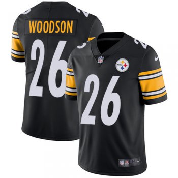Men's Nike Pittsburgh Steelers #26 Rod Woodson Limited Vapor Untouchable Black Home Jersey
