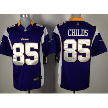 Nike Minnesota Vikings #85 Greg Childs Purple Game Jersey