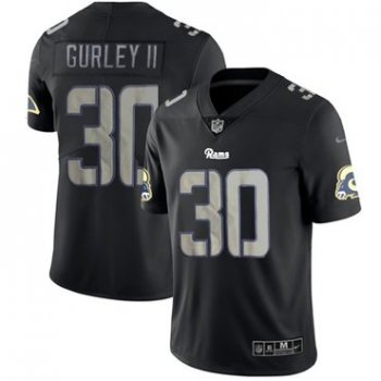 Nike Rams #30 Todd Gurley II Black Men's Stitched NFL Limited Rush Impact Jersey