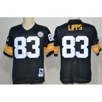 Pittsburgh Steelers #83 Louis Lipps Black Throwback Jersey
