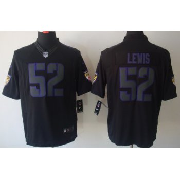 Nike Baltimore Ravens #52 Ray Lewis Black Impact Limited Jersey