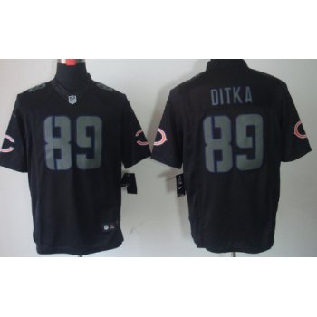 Nike Chicago Bears #89 Mike Ditka Black Impact Limited Jersey