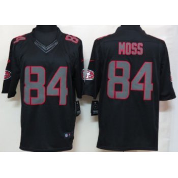Nike San Francisco 49ers #84 Randy Moss Black Impact Limited Jersey