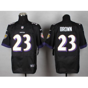 Nike Baltimore Ravens #23 Chykie Brown 2013 Black Elite Jersey