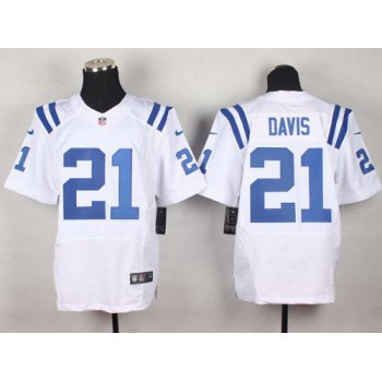 Nike Indianapolis Colts #21 Vontae Davis White Elite Jersey