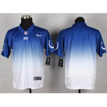 Nike Indianapolis Colts Blank Blue/White Fadeaway Elite Jersey