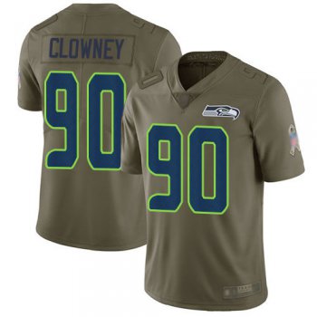 Seahawks #90 Jadeveon Clowney Olive Men's Stitched Football Limited 2017 Salute to Service Jersey