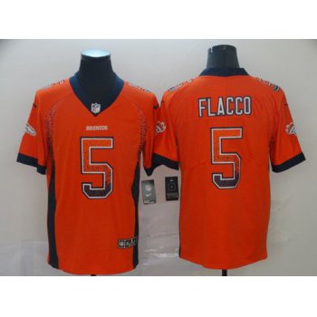 Nike Broncos 5 Joe Flacco Orange Draft Fashion Limited Jersey