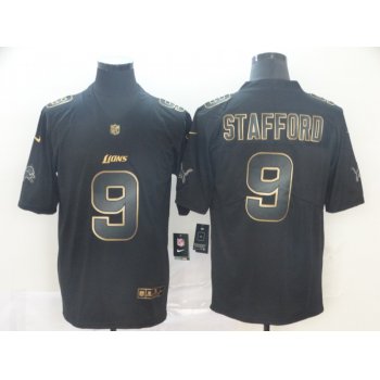 Nike Lions 9 Matthew Stafford Black Gold Vapor Untouchable Limited Jersey