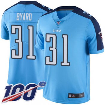 Nike Titans #31 Kevin Byard Light Blue Men's Stitched NFL Limited Rush 100th Season Jersey