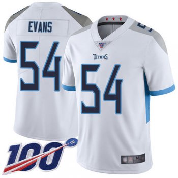 Nike Titans #54 Rashaan Evans White Men's Stitched NFL 100th Season Vapor Limited Jersey