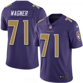 Men's Baltimore Ravens #71 Ricky Wagner Purple 2016 Color Rush Stitched NFL Nike Limited Jersey